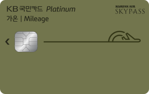 KB국민 마일리지 가온플래티늄카드(대한항공)
